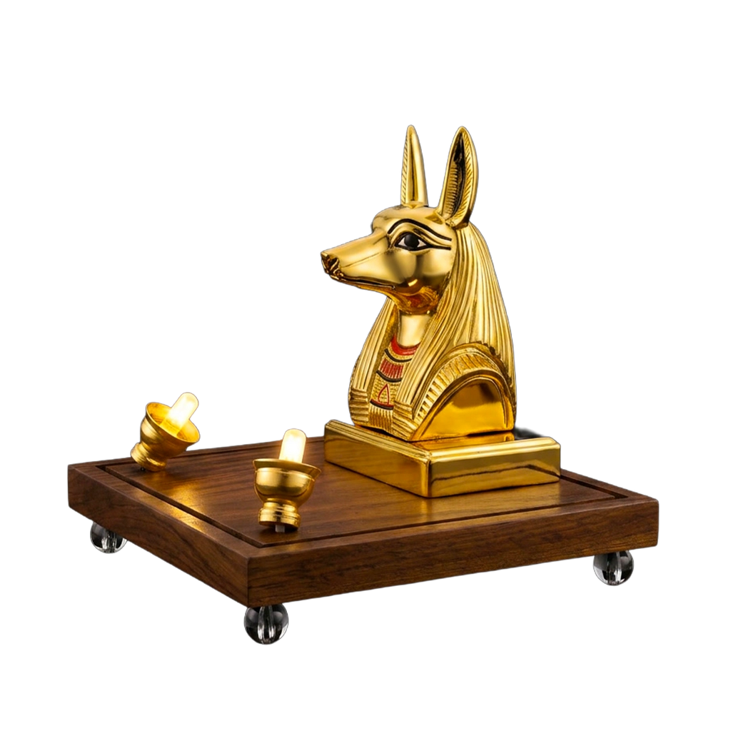 رأس أنوبيس على قاعدة